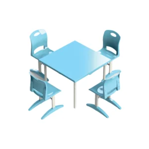 Conjunto Aluno Mesa Quadrada COM04 - Cadeiras Tamanho Infantil